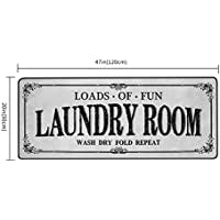 Grey 20 X 47 Inch Laundry Room Rug Runner Non Slip Mats Runner Kitchen Floor Mat Bathroom