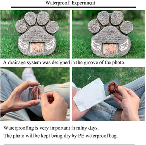 Pet Tombstone Dog Paw Shape Engraved