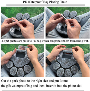 Pet Tombstone Dog Paw Shape Engraved