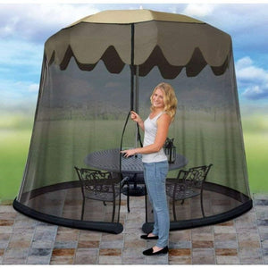 Clearance Sale !! Outdoor 9-Foot Umbrella Table Screen, Black