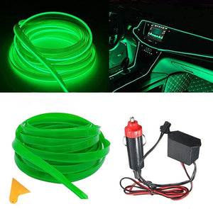 9.8FT Car Interior Atmosphere !! Wire Strip Light !! LED Decor Lamp Accessories Green