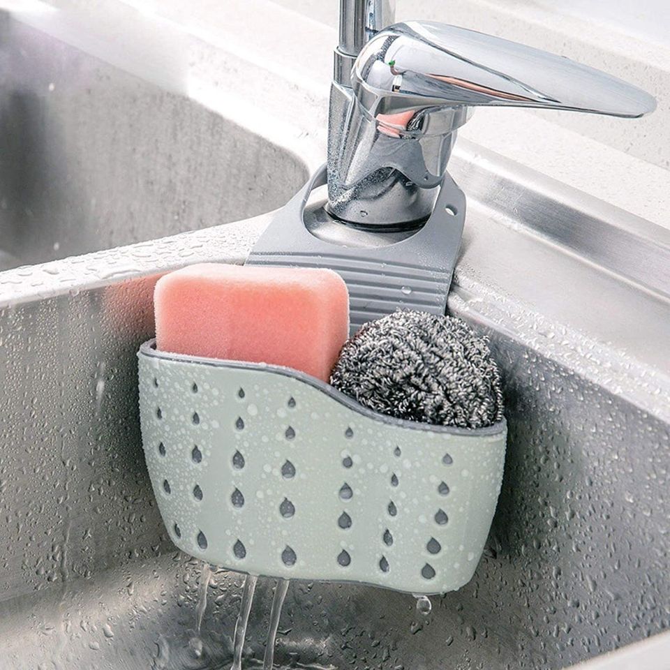 💯NEW❗ SALE - Kitchen Organizer Sink Caddy Basket Dish Cleaning Sponge Holder Soap Dispenser