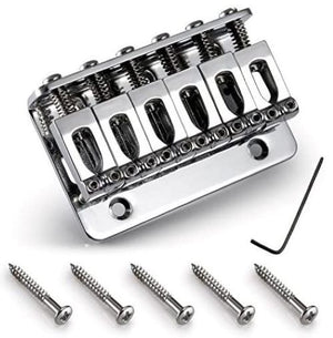 78MM Metal Fixed Hardtail Saddle Bridge Top Load Guitar Tailpiece for 6 String Fender Strat Tele