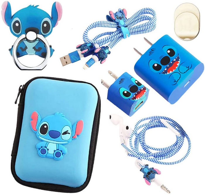 Stitch Set DIY Protectors Phone Ring Data Cable