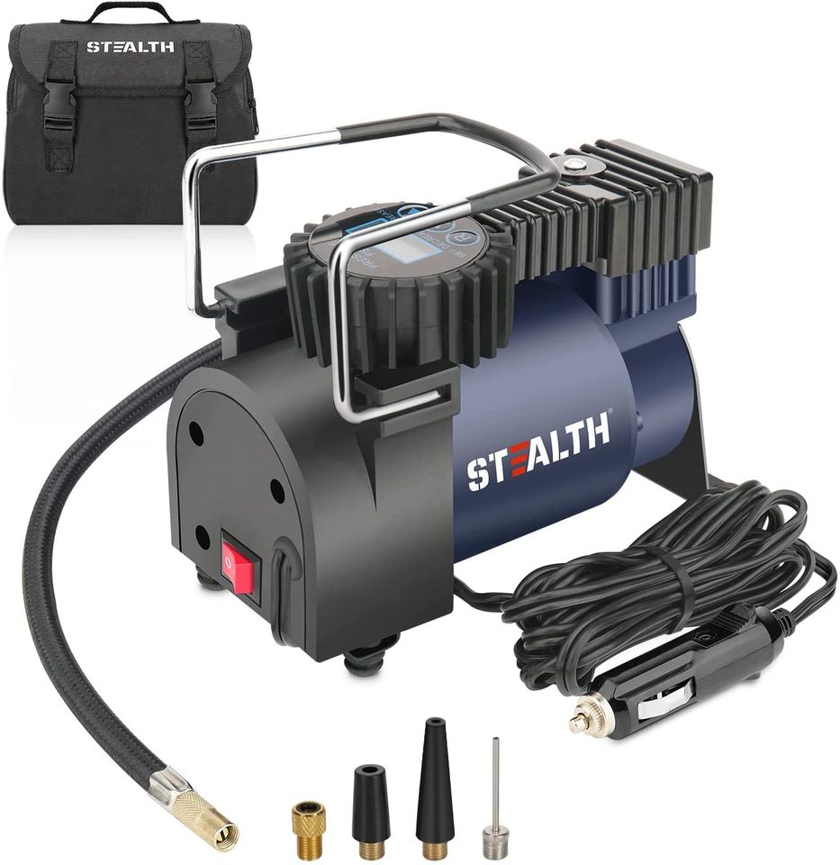Stealth Air Compressor Tire Inflator Portable 12V DC Auto Digital Tire Pump,Air Pump for Car Tires