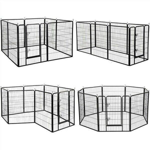 40 tall folding 8-panel dog pen playpen heavy duty metal exercise fence kennel
