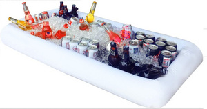 1 Pack of Large Size Inflatable Ice Serving Buffet Bar with Drain Plug 9 x 6 x 3.5 Inch
