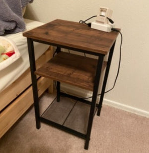 Set of 2 Side Tables End Table Nightstands Steel Frame Bedroom Bedside Coffee TV