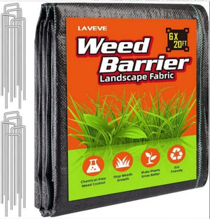 Heavy-Duty Premium Gardening Weed Barrier Landscape Fabric Control Mat 6FT x 20FT