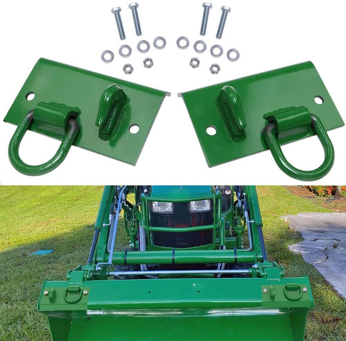 Compact Tractor Bucket Hooks Bolt On and D Ring Compatible With John Deere 1025R 2032R 3320 2520