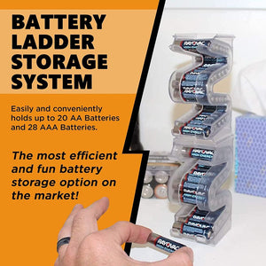 Battery Holder, Stackable Wall Mountable