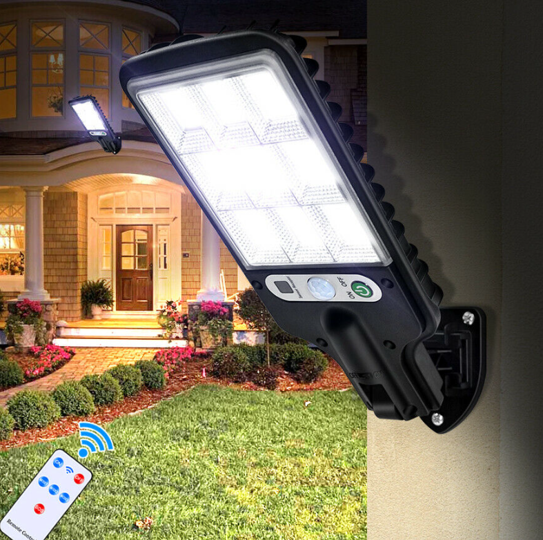 SALE BRAND NEW 600W LED Solar Wall Light Motion Sensor Outdoor Garden Security Street Yard Lamp w/Remote