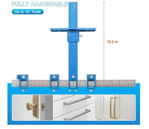 Cabinet Hardware Jig Tool - Adjustable Punch Locator Drill Template Guide, Wood Drilling Dowelling
