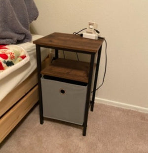 Set of 2 Side Tables End Table Nightstands Steel Frame Bedroom Bedside Coffee TV