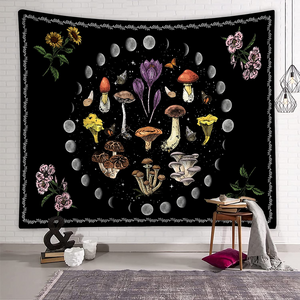 Plant Tapestry and Mushroom Tapestry ,Boho Moon Tapestry for Bedroom (51.2 x 59.1 inches) - NEW!!