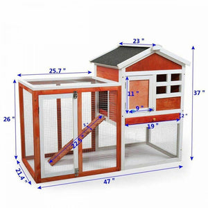 Brand New Outdoor Wooden Chicken Coop Outdoor Rabbit Hutch Cage House