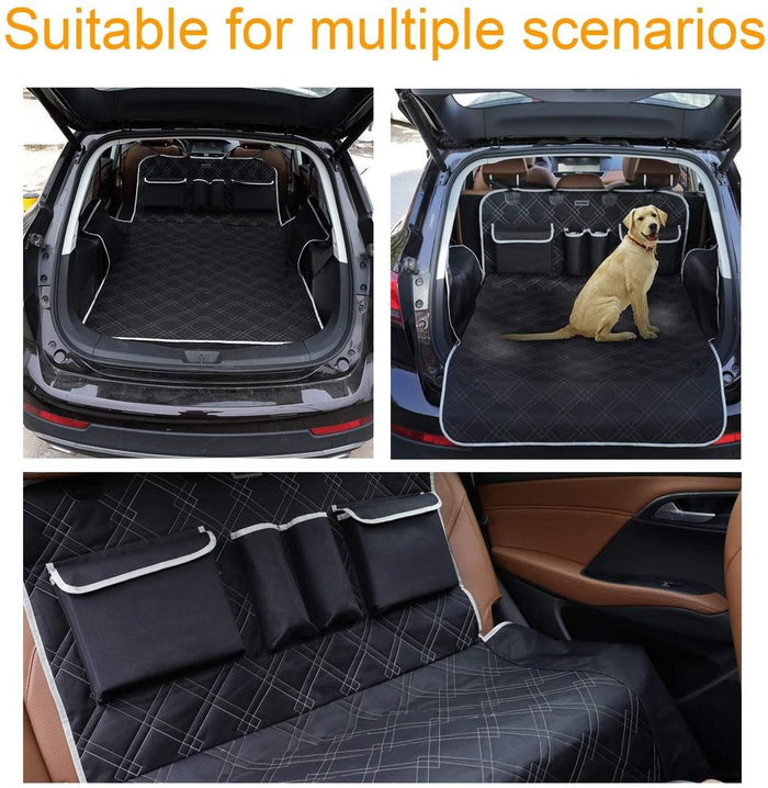 BRONZEMAN Pet Cargo Cover Liner for SUV and Car,Non Slip,Waterproof Dog Seat Cover Mat for Back Seat Trucks/Suv with Bumper Flap Protector,Large Size