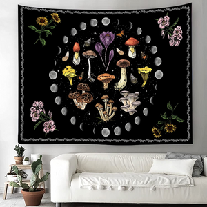 Plant Tapestry and Mushroom Tapestry ,Boho Moon Tapestry for Bedroom (51.2 x 59.1 inches) - NEW!!