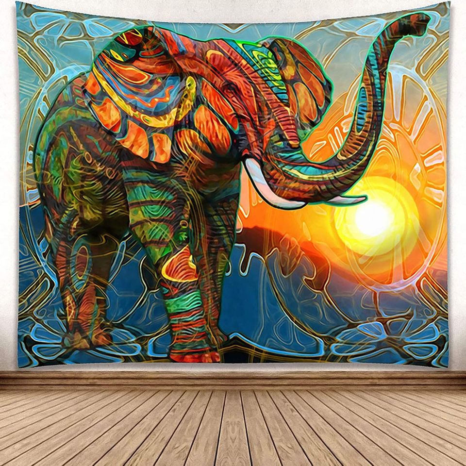🔥NEW🔥 60x50 Elephant Hippie Bohemian Wall Hanging Boho Tapestry
