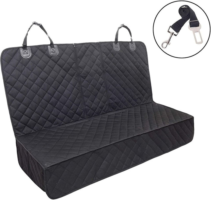 Dog Seat Cover, 100% Waterproof Pet Seat Cover，Bench Car Seat Cover Protector Scratch Proof Nonslip Durable Soft Pet Back Seat Covers for Cars Truck
