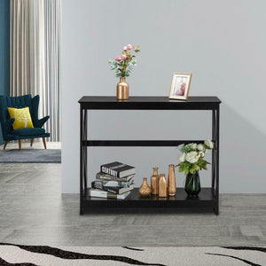 NEW Entryway Accent Table 2-Tier Modern Console Storage Shelf Stand Sofa Side Bedroom Living Room Office Furniture