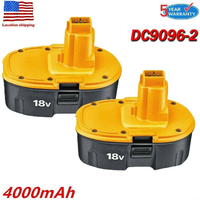 2 Pack 18V 3600mAh 18 Volt for Dewalt XRP Battery DC9096-2 DC9098 DC9099 DW9096