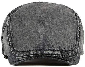 Men's Hats Denim Cotton Newsboy Cap Driving Hunting Cabbie Hats 2 Pack