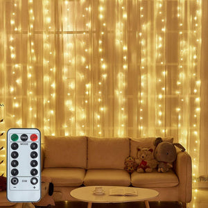 Large Curtain String Lights LED Indoor/Outdoor Waterproof - Spice Up you Space! Fast Shipping & New
