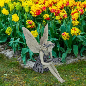 Sunflower Fairy Garden Statue Gift Outdoor Decoration Courtyard Accessories