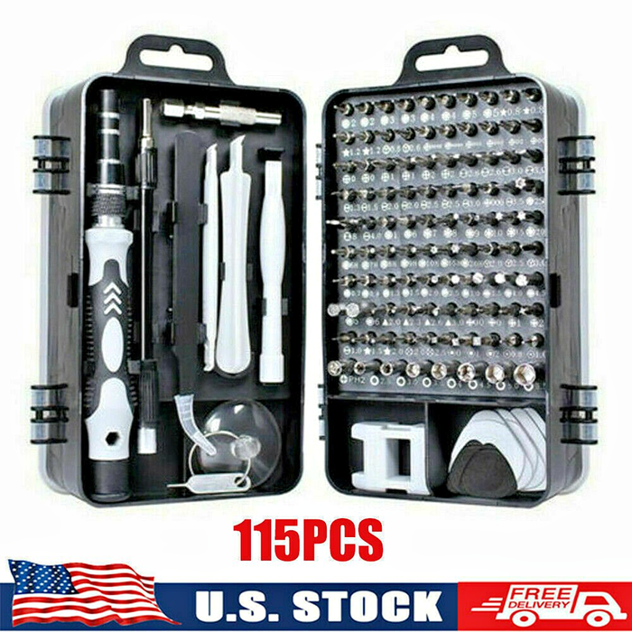 115 in 1 Magnetic Precision Screwdriver Set PC Phone Electronics Repair Tool Kit