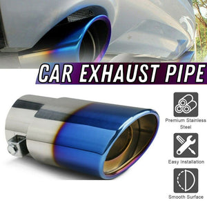 Stainless Steel Exhaust Tip, Adjustable Car Exhaust Muffler Tip Pipe Auto Oval Rear