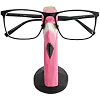 Adults (flamingo) Red Dollar Handmade Wood Carved Animal Eyeglass Holder Cute Sunglasses