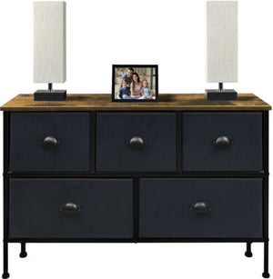 Dresser With 5 Drawers Storage Tv Stand