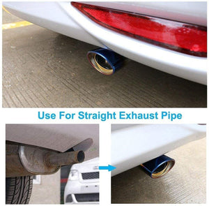 Stainless Steel Exhaust Tip, Adjustable Car Exhaust Muffler Tip Pipe Auto Oval Rear