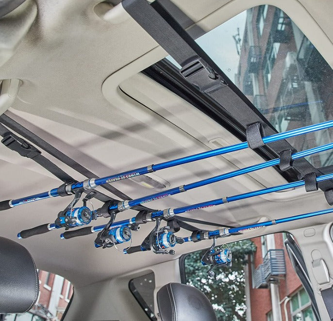 fishing rod car holder 2 Straps Adjustable Holder, Pole Carrier for Vehicle/Ship – Shop Premium 22 Garage door rod himhergift Adjustable and durable car Hand:Right