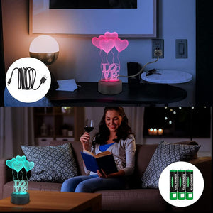 3D I Love You Illusion lamp Night Light 7 Colors Changing Nightlight