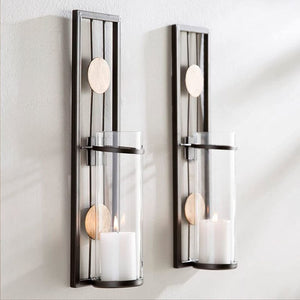 Wall sconce candle holder metal wall decorations for living room