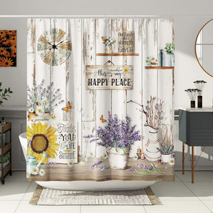 Farmhouse Rustic Vintage Country Shower Curtain