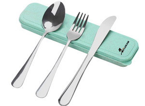Portable Travel Utensils Set with Case 4-Piece