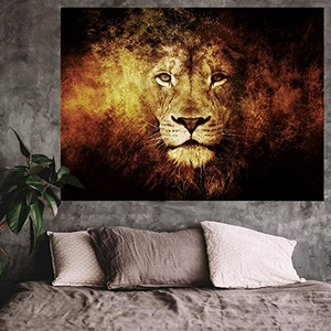 🔥NEW🔥 Flame Lion Tapestry Wall Hanging, Lion Wall Art Tapestry Animal Tapestry ,59''x79''