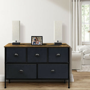Dresser With 5 Drawers Storage Tv Stand