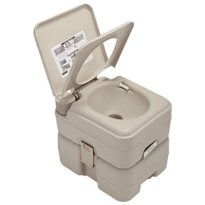 5 Gallon Portable Travel Toilet Flush (20L) Detachable Tank Porta Potty for Camping, RV, Boating