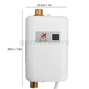 110V 3000W Tankless Electric Instant Hot Water Heater Shower Kitchen Whole House