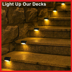 🔖Clearance Sale ❗️❗️ 8 Pack Solar Deck Lights Outdoor Waterproof LED Steps Lamps for Stairs Fence