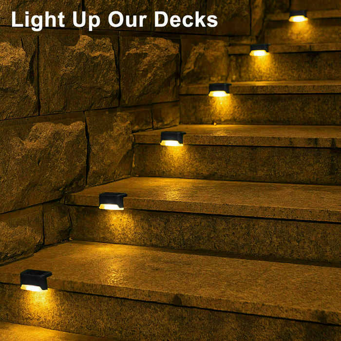 🔖Clearance Sale ❗️❗️ 8 Pack Solar Deck Lights Outdoor Waterproof LED Steps Lamps for Stairs Fence