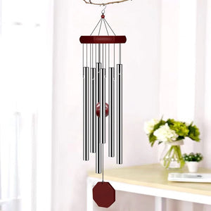 Wind Chimes Outdoor Large Deep Tone with 6 Tuned Tubes, Elegant Chime for Garden Patio and Home