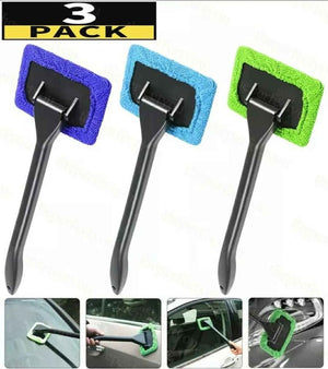 😱Sale!!!😱3 Pack Window Windshield Cleaning Tool Microfiber Car Wiper Cleaner Glass Brush