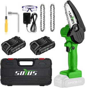 Mini Chainsaw Cordless 4 Inch Mini Chain Saw Small Chainsaw with Safety Lock,