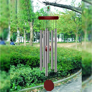 Wind Chimes Outdoor Large Deep Tone with 6 Tuned Tubes, Elegant Chime for Garden Patio and Home