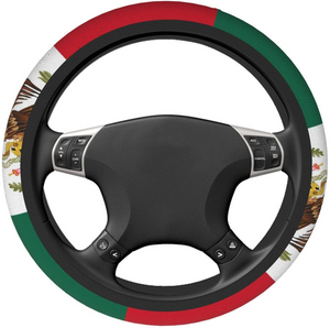 Universal Steering Wheel Covers，Mexican flag Elastic Car Wheel Cover, Anti-Slip Car Accessories